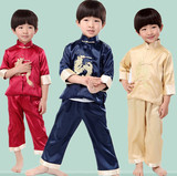 特价男童唐装中国风礼服幼儿六一演出服长袖套装儿童周岁服表演服