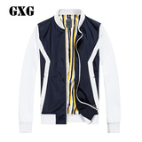 GXG男装 男士夹克外套 斯文修身蓝白拼接款夹克外套#51121172