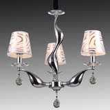 简约欧式意大利客厅餐厅灯卧室灯LED现代美式个性3头水晶小吊灯具