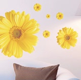 卧室墙面装饰浴室玻璃瓷砖防水立体感雏菊花墙贴纸贴画3D效果客厅