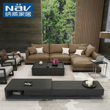 纳威北欧羽绒现代简约小户型沙发茶几电视柜组合家具定制88ZH