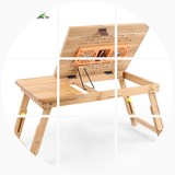 笔记本电脑桌床上用懒人桌竹制儿童学习桌简易支架可折叠小书桌子