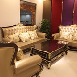 欧式奢华皮艺沙发高档实木雕刻沙发法式真皮沙发客厅沙发组合123