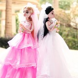 娇儿娃娃浪漫公主新娘礼服婚纱芭比洋娃娃结婚礼物女孩过家家玩具
