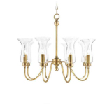 欧式北欧玻璃灯罩8头黄铜全铜吊灯 现代美式别墅卧室客厅餐厅灯