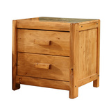 爱绿居实木床头柜简约床头柜 纯柏木床边柜木头小柜子原木储物柜