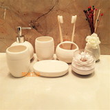 欧式卫浴五件套陶瓷浴室用品洗漱套装牙刷漱口杯套件高档新婚礼品