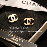 海外专柜代购 正品Chanel香奈儿耳环 双C玫瑰金耳钉女士生日礼物