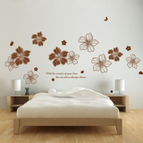 沙发客厅电视卧室床头温馨花朵墙贴房间装饰浪漫卧室墙纸贴画创意