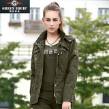 军装女夹克户外军迷绿色装备特种兵女外套作训服军旅风中长款夹克