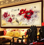 3D印花十字绣款 客厅大幅画花卉系列 国色天香花开富贵牡丹花