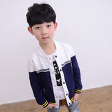 韩版童装外套夹克男童中大童装棒球服男外贸童装针织纯棉外套开衫