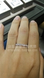 香港代购专柜正品六福珠宝18K金白金钻石戒指指环女士简约线圈