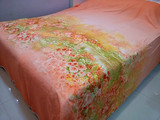 纯棉超柔华福暖绒系列布料--悠然花开 定制床单 被套 四件套