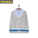 巴拉巴拉童装2016春装新款男童针织衫假两件小儿童毛衣中大童毛衫