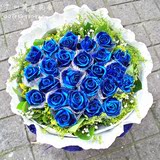 11朵蓝色妖姬蓝玫瑰 教师节鲜花速递 广州天河越秀海珠番禺送花