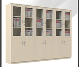 上海板式文件柜木质带锁资料柜子柜储物柜办公书柜带玻璃落地柜