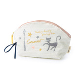 现货日本代购 少女cocoonist 可爱 猫咪 刺绣 收纳包化妆包