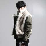 韩国代购男装外套东大门正品冬季新款加厚保暖英伦兔毛棉衣棉服