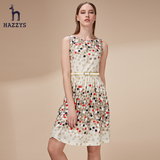 商场同款Hazzys2016春装新款女装无袖a字连衣裙中长款AQWSC03B015