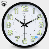 北极星12英寸挂钟时尚客厅钟表静音夜光现代简约时钟创意石英钟表