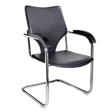 弓字型固定脚硬皮凳子带扶手电脑椅会议椅会客椅子洽谈椅子可定做