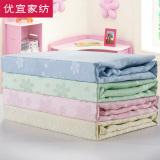 优宜 竹纤维毛巾被单人双人床单 竹纤维儿童盖毯线毯午睡空调毯