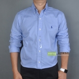 美国代购Polo Ralph Lauren最新15秋男纯棉细格子休闲长袖衬衫1