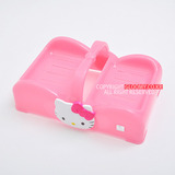 韩国正品HelloKitty手提加大号双格香皂盒肥皂托洗衣皂杂物盒粉色