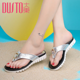 DUSTO/大东2016夏季新款韩版低跟平底女鞋凉拖人字拖DW16X8824A