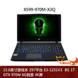 Terrans Force未来人类X599-970M-X3Q 4K屏 E3-1231V3 游戏笔记本