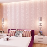 特价自粘无纺布墙纸简约现代纯色浮雕卧室客厅背景墙贴条纹墙壁纸