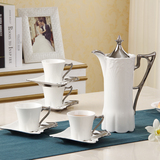 创意欧式咖啡壶套装 英式下午茶咖啡杯碟简约陶瓷水杯家用套具