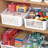 日本进口储物柜收纳筐 厨房调味瓶食品收纳蓝桌面整理置物筐