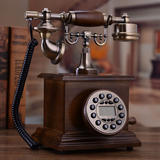 包邮实木仿古电话机欧式古典老式创意固定家用工艺复古电话机座机