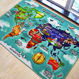 儿童地毯美国英国世界地图地毯星球地垫英文字母宝宝爬行垫子包邮