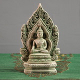 泰国佛像招财摆件砂石工艺品沙雕摆件人造砂岩石材会所创意装饰品