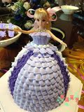 天津儿童创意芭比娃娃水果生日蛋糕配送冰雪奇缘实体店同城速递