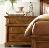 美式实木床头柜定制 欧式原木床边柜 简约乡村床头柜 厂家直销