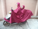 双人助力车雨衣电动车摩托车雨披双头女装加厚加大加长超大号大码