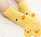 宝宝袜子春秋薄款纯棉6-12个月韩国松口短袜1-3岁可爱婴儿袜防滑