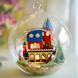 diy小屋浪漫爱琴海玻璃球手工拼装房子模型六一礼物女孩玩具礼品