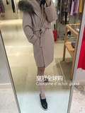 意大利专柜正品代购MAXMARA 2016秋冬 女士毛领束腰大衣 MANGO