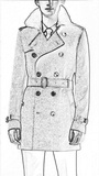 英国代购 博柏利 burberry 男装 中长款羊绒TRENCH大衣 39314281