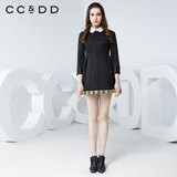 CCDD专柜正品2015春装C51K018女中长款连衣裙纯色经典款151K018
