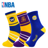 NBA篮球袜男士中筒精梳棉运动袜勇士湖人科比库里骑士四季款