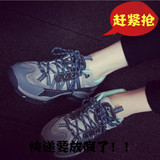 韩国ulzzang匹诺曹朴信惠同款复古跑步鞋原宿女内增高气垫运动鞋