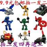 儿童乐高式益智拼组装积木 军事汽车机器人仔飞机4-5-6岁男孩玩具