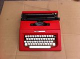 墨西哥产olivetti lettera25红色老式英文打字机 正常使用