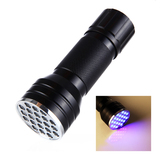 21UV紫光LED手电筒紫外线验钞胶固化灯防伪检测荧光物紫光手电筒